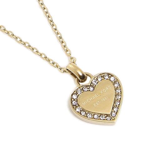 michael kors heritage heart necklace|mk studs.